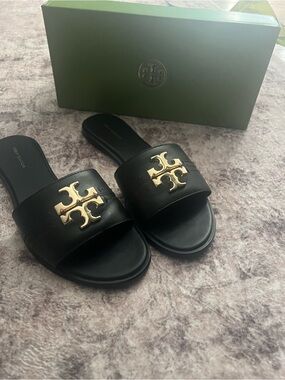 ✨ Tory Burch Everly Slide Sandal - Perfect Black - Size 8 - Like New!
 (8)